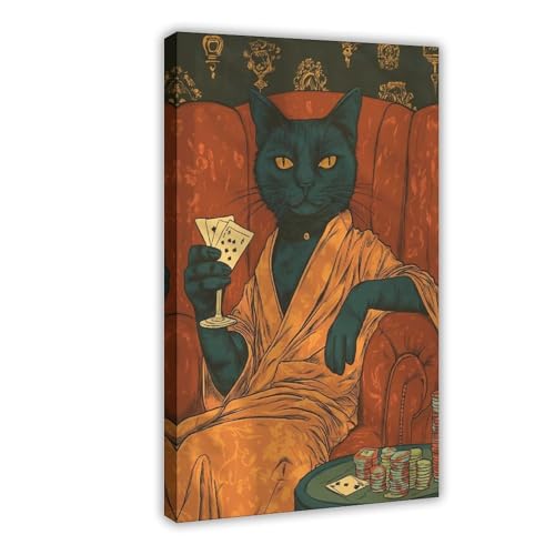 BAJHTGHG Poster mit Spielkatze, Leinwandposter, Wandkunstdruck, Bild, Gemälde, 20 x 30 cm BAJHTGHG Poster mit Spielkatze, Leinwandposter, Wandkunstdruck, Bild, Gemälde, 20 x 30 cm von BAJHTGHG