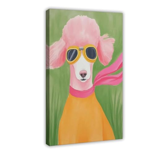 BAJHTGHG Poster mit coolem Pudel-Motiv, Leinwand-Poster, Wandkunstdruck, Bild, Gemälde, 30 x 45 cm von BAJHTGHG