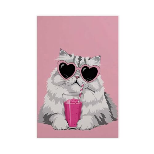BAJHTGHG Wandkunst-Poster, Motiv: Coole Katze, Leinwand, Poster, Wandkunstdruck, Bild, Gemälde, 60 x 90 cm BAJHTGHG Wandkunst-Poster, Motiv: Coole Katze, Leinwand, Poster, Wandkunstdruck, Bild, Gemälde, 60 x 90 cm von BAJHTGHG