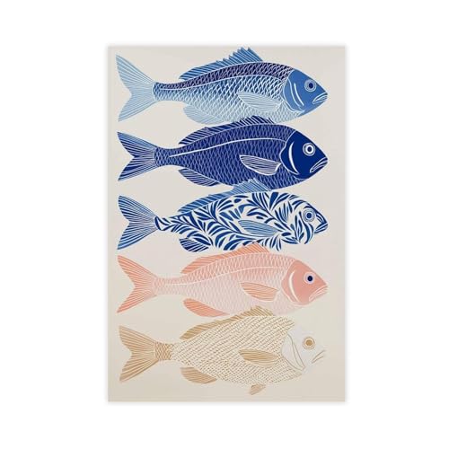 BAJHTGHG Wandkunstdruck, Motiv: bunte Fische, modernes Leinwand-Poster, Wandkunstdruck, Bild, Gemälde, 60 x 90 cm BAJHTGHG Wandkunstdruck, Motiv: bunte Fische, modernes Leinwand-Poster, Wandkunstdruck, Bild, Gemälde, 60 x 90 cm von BAJHTGHG