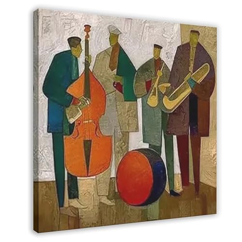 Ölgemälde auf Leinwand, abstraktes Band, Poster, Schlafzimmer, Dekoration, Landschaftsdekoration, Geschenk, 30 x 30 cm von BAJHTGHG