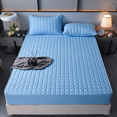 BAJIN Bedding Gesteppte Matratzenauflage - Weich Mikrofaser Matratzen Topper - Matratzenschoner Unterbett auch für Boxspring-Betten,140x200+25cm von BAJIN