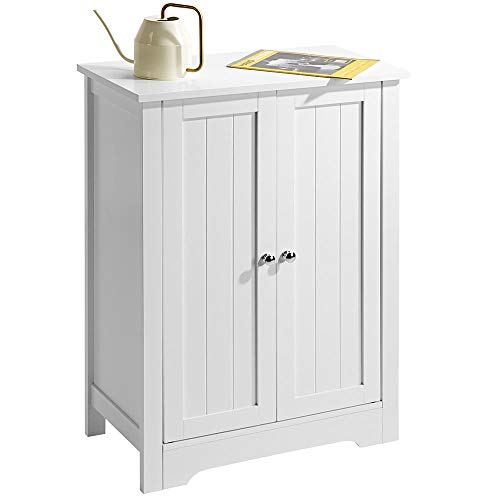 BAKAJI Badezimmerschrank mit 2 Türen mit 3 Einlegeböden, Schrank aus MDF, Farbe Weiß, Maße: 60 x 30 x 80 cm, Holz, Unica von BAKAJI