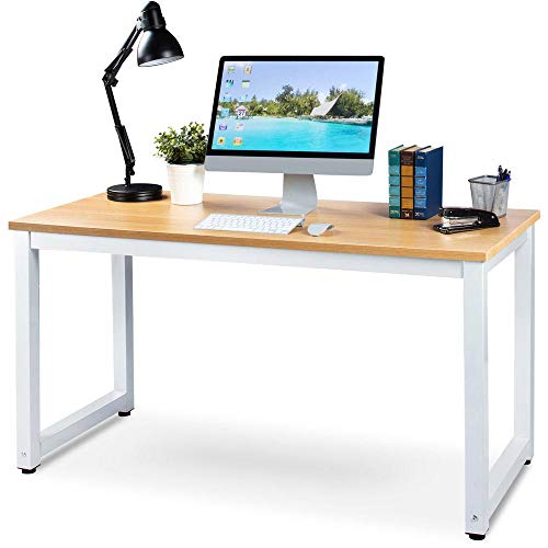 BAKAJI Computer-Schreibtisch, Arbeitstisch, PC-Tischplatte, MDF-Platte mit Metallrahmen, Möbelstück für Zuhause, Büro, Kinderzimmer, modernes Design, Größe 120 x 60 x 70 cm, Einheitsgröße von BAKAJI