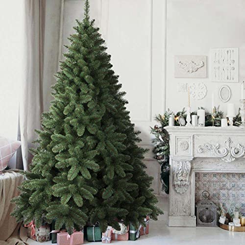 BAKAJI Piccadilly King Weihnachtsbaum, sehr dick, sehr voll, grüne Kiefernzweige, Basis aus Eisenkreuz, höchste Qualität, aufklappbare Äste, einfache Montage, sehr dick, Weihnachtsdekoration (210 cm) von BAKAJI