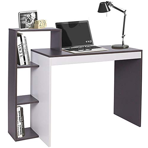 BAKAJI Schreibtisch Bücherregal 4 Ablagen Tisch PC Computer Holz Haus Büro Grau, Unica BAKAJI Schreibtisch Bücherregal 4 Ablagen Tisch PC Computer Holz Haus Büro Grau, Unica von BAKAJI