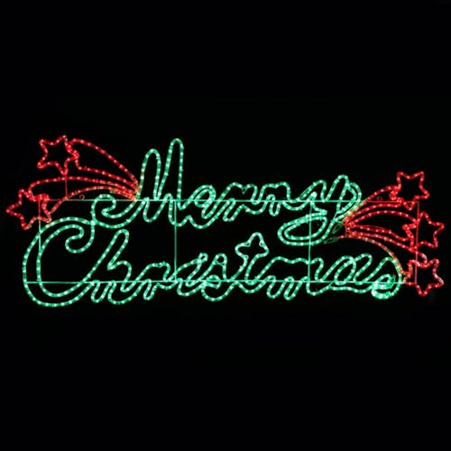 BAKAJI Schriftzug Leuchtschild Weihnachten Merry Christmas 160 x 63 cm, Dekoration 684 LED Weihnachtsdekoration für Außen und Innen, Weihnachtsdekoration Dekoration IP44 LED mehrfarbig BAKAJI Schriftzug Leuchtschild Weihnachten Merry Christmas 160 x 63 cm, Dekoration 684 LED Weihnachtsdekoration für Außen und Innen, Weihnachtsdekoration Dekoration IP44 LED mehrfarbig von BAKAJI