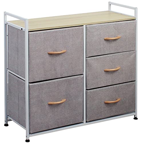 BAKAJI Stoffmöbel ZFC107-1 grau + weiß + Oak, MDF-Platte, Medium von BAKAJI