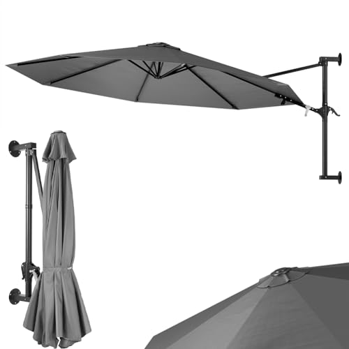 BAKAJI Wandschirm für den Garten, Durchmesser 300 cm, Wandschirm mit Metallrahmen, Pavillon für den Außenbereich mit 8 Rippen und Abdeckung aus wasserdichtem Polyester, grau, Grande, Modern BAKAJI Wandschirm für den Garten, Durchmesser 300 cm, Wandschirm mit Metallrahmen, Pavillon für den Außenbereich mit 8 Rippen und Abdeckung aus wasserdichtem Polyester, grau, Grande, Modern von BAKAJI