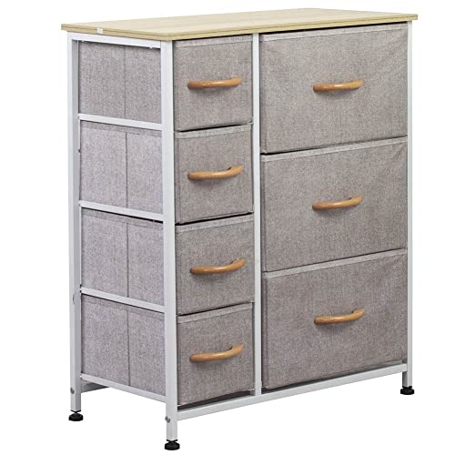 BAKAJI schubladenschrank, MDF-Platte, hellgrau, 72,5x61,5x30cm von BAKAJI