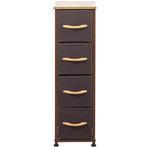 BAKAJI schubladenschrank, MDF-Platte, braun, 77,5H x 23l x 48P cm von BAKAJI