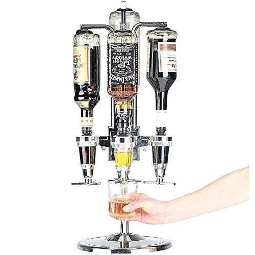 Bakaji Flaschenhalter Zapfhahn Dosierer Tisch Bier Getränke Alkohol 4 Plätze Aluminiumrahmen Runde Basis Bar Butler 4 Shot Spender Bakaji Flaschenhalter Zapfhahn Dosierer Tisch Bier Getränke Alkohol 4 Plätze Aluminiumrahmen Runde Basis Bar Butler 4 Shot Spender von BAKAJI