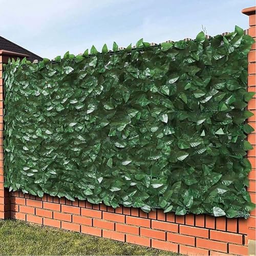 Bakaji Künstliche Hecke Sichtschutz Efeu - 300x100cm - Kunsthecke in Blätteroptik für Garten, Terrasse, Balkon - Sichtschutz für den Garten - zur Befestigung an Zaun oder Geländer von BAKAJI