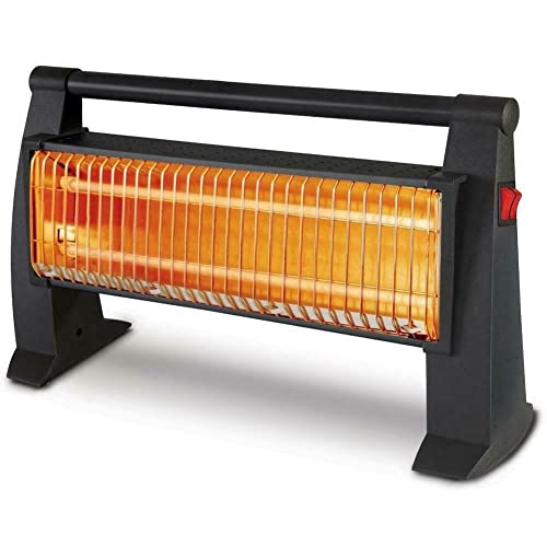 Elektrische Heizung Quarz Energiesparend Heizung Infrarot-Heizung tragbar mit Griff 1200 W von BAKAJI