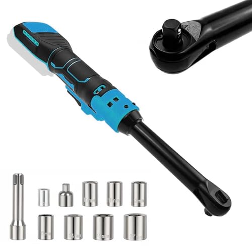 3/8" Verlängerter Akku-Ratschenschlüssel für Makita 18V Akku, 16cm verlängerter Kopf, 80N.M Elektrisch Ratschenschlüssel, Verlängertem Hals Elektrische Ratschenschlüssel Set (Ohne Batterien) von BAKENLON