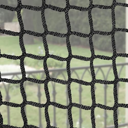 Sicherheitsnetz für Kinder, 1.5X2m Balkon Katzennetz, Treppen Schutznetz, Geländerschutznetz, Universal schutznetz, Knotenlos Anti-Fall Verschleißfest Schutznetz, Schwarz von BAKENLON