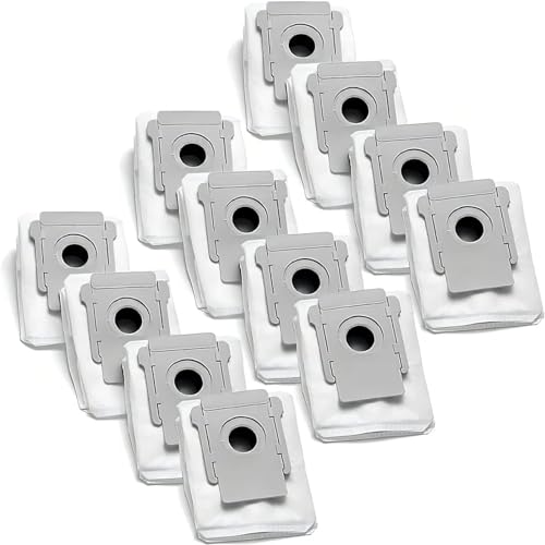 BAKTH 12 Staubsaugerbeutel Kompatiblen für iRobot Roomba i7 i7+ i8 i8+ i4 i4+ i6 i6+ j7 J7+ S9 S9+ E5 E6 E7, Zubehör Ersatz Staubbeutel für allen Clean Base Modellen i-/s-/j-Serie von BAKTH