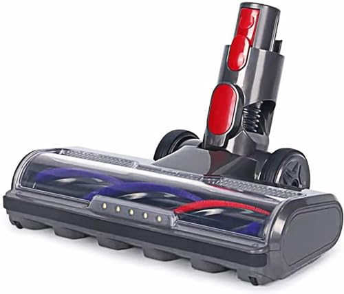 BAKTH Bürste Kompatibel mit Dyson V7 V8 V10 V11 V15 Staubsauger mit Harter Borstenrolle, Zubehör für Bodenbürsten mit Direktantrieb und 5 LED Lichtern für Böden, Parkett und Teppiche von BAKTH