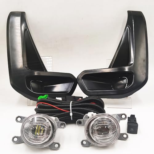 BAKUGO 1 Set Auto Nebels Chein Werfer Front Stoßstange Nebels Chein Werfer Abdeckung Fahr Licht Kabel Lünette Für Toyota Hilux Revo 2020 2021 2022-White BAKUGO 1 Set Auto Nebels Chein Werfer Front Stoßstange Nebels Chein Werfer Abdeckung Fahr Licht Kabel Lünette Für Toyota Hilux Revo 2020 2021 2022-White von BAKUGO