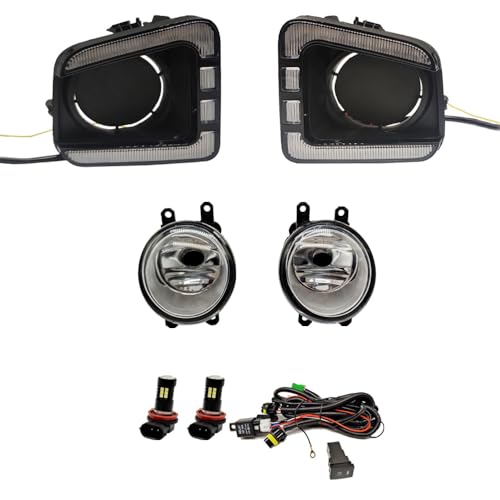 BAKUGO 1 Set Tagfahrlicht Nebels Chein Werfer Abdeckung Dynamisches Licht Für Toyota Tundra 2014-2021-D-RL Fog L-ED BAKUGO 1 Set Tagfahrlicht Nebels Chein Werfer Abdeckung Dynamisches Licht Für Toyota Tundra 2014-2021-D-RL Fog L-ED von BAKUGO