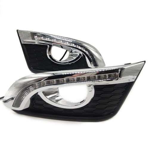 BAKUGO 2 Stück Auto Tagfahrlicht Nebels Chein Werfer Abdeckung Für Chevrolet Chevy Captiva 2014 2015 2016 2017 2018 von BAKUGO