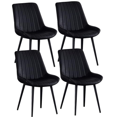 BAKULI 4er Set Esszimmerstühle for Die Küche PU Kissen Rückenlehne Moderne Beistellstühle Wohnzimmer Mid Century Stil Mit Metallbeinen BAKULI 4er Set Esszimmerstühle for Die Küche PU Kissen Rückenlehne Moderne Beistellstühle Wohnzimmer Mid Century Stil Mit Metallbeinen von BAKULI