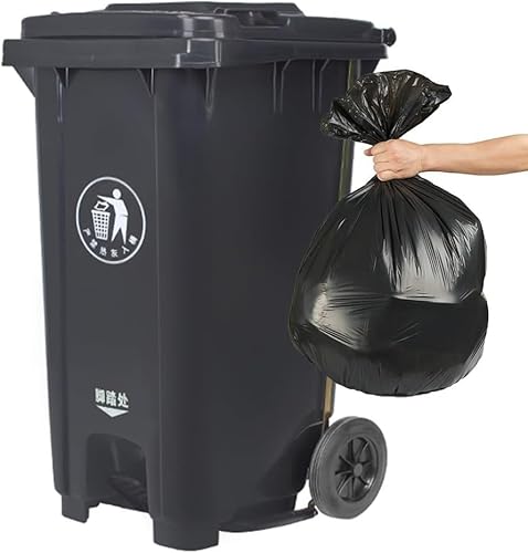 BAKULI 70L 100L Großer Küchen Mülleimer Außenbereich Rädern Deckel Papierkorb Terrasse Hinterhof Deck Straßenrand(Gray,100L) von BAKULI