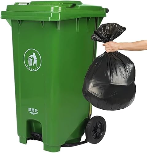 BAKULI 70L 100L Großer Küchen Mülleimer Außenbereich Rädern Deckel Papierkorb Terrasse Hinterhof Deck Straßenrand(Green,100L) von BAKULI