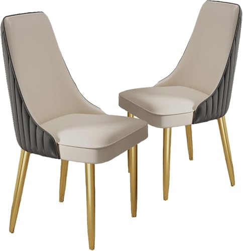BAKULI Esszimmerstühle 2er Set Akzentstühle PU Leder Metallbeinen for Büro Lounge Esszimmer Küche Schlafzimmer(A) von BAKULI