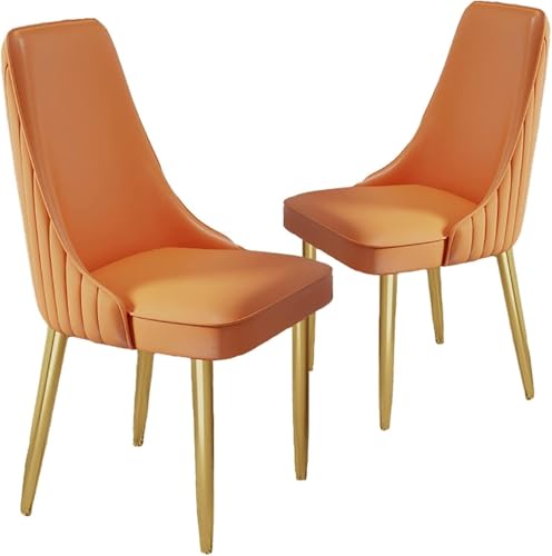 BAKULI Esszimmerstühle 2er Set Akzentstühle PU Leder Metallbeinen for Büro Lounge Esszimmer Küche Schlafzimmer(B) von BAKULI