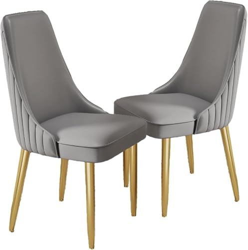 BAKULI Esszimmerstühle 2er Set Akzentstühle PU Leder Metallbeinen for Büro Lounge Esszimmer Küche Schlafzimmer(K) von BAKULI