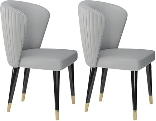 BAKULI Esszimmerstühle Aus Mikrofaser Leder 2er Set Lounge Stühle for Küche Und Wohnzimmer Empfangsstuhl Füßen Massivholz Esche von BAKULI