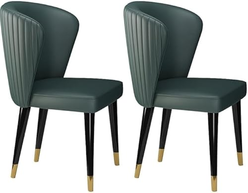 BAKULI Esszimmerstühle Aus Mikrofaser Leder 2er Set Lounge Stühle for Küche Und Wohnzimmer Empfangsstuhl Füßen Massivholz Esche von BAKULI