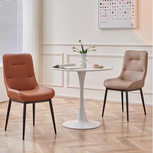 BAKULI Esszimmerstühle Kunstleder Lounge Thekenstühle for Küche Und Wohnzimmer Stabile Metallbeine, Schreibtischstuhl Haushalt(Blue) von BAKULI