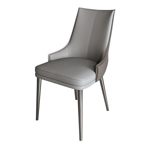 BAKULI Esszimmerstühle Moderne Küchenstühle Aus PU Leder Gepolsterte Esszimmerstühle Mit Hoher Rückenlehne Und Metallrahmen(Dark Gray) von BAKULI