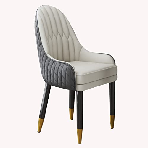 BAKULI Esszimmerstuhl Aus Mikrofaserleder Mit Holzbeinen for Küche Wohnzimmer Lounge Thekenstühle(Cement Gray+beige) von BAKULI