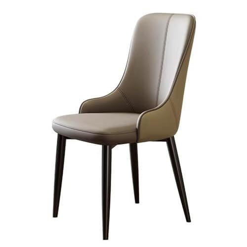 BAKULI Esszimmerstuhl Gepolsterte Mid Century Küchen Esszimmerstühle Mit Sitzkissen Aus Kunstleder Und Metallbeinen(Dark Gray Khaki) von BAKULI