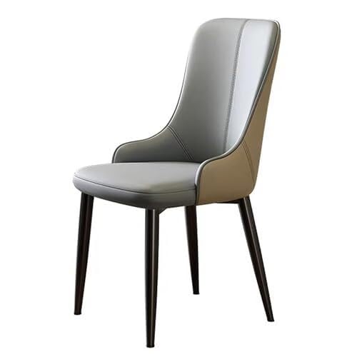 BAKULI Esszimmerstuhl Gepolsterte Mid Century Küchen Esszimmerstühle Mit Sitzkissen Aus Kunstleder Und Metallbeinen(Light Gray Khaki) von BAKULI