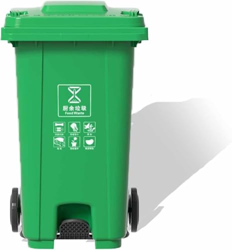 BAKULI Großer Mülleimer For Die Küche Freien Robuster Gewerblicher Freihändiger Entsorgungs-Tritt Mülleimer(Green,100L) von BAKULI
