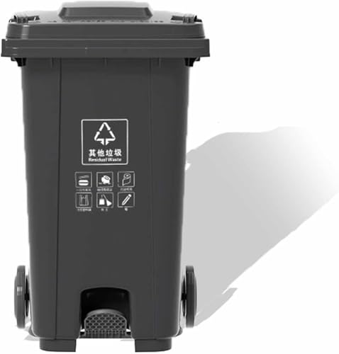 BAKULI Großer Mülleimer For Die Küche Freien Robuster Gewerblicher Freihändiger Entsorgungs-Tritt Mülleimer(Negro,100L) von BAKULI