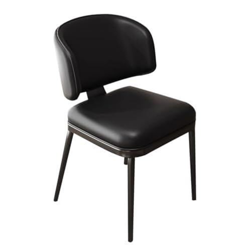 BAKULI Küchen Esszimmerstühle Mit Metallbeinen for Schlafzimmer Restaurant Gepolstert Beistellstuhl Aus Kunstleder(Negro) von BAKULI