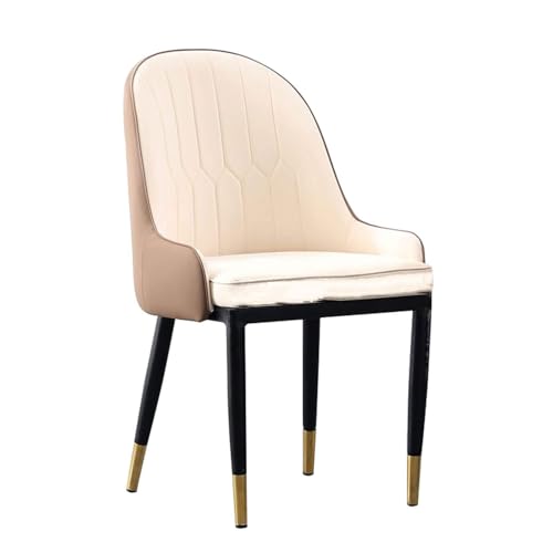 BAKULI Kunstleder Esszimmerstühle Küche Und Wohnzimmer Mit Rückenlehne Gebrauchter Loungesessel Esszimmer Und Wohnzimmer(Beige) von BAKULI