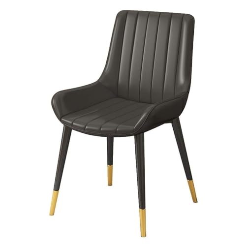 BAKULI Moderner Esszimmerstuhl Mit Weich Gepolsterter Rückenlehne PU Leder Loungesessel for Büro Arbeitszimmer Esszimmer(Negro) von BAKULI