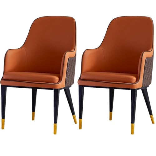 BAKULI Sessel for Küche Und Esszimmer 2er Set Moderne PU Lederstühle Hoher Rückenlehne Gepolsterter Weicher Sitzfläche Freizeit Empfangsstühle von BAKULI