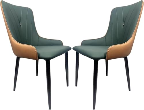 BAKULI Wohnzimmerstuhl Set Mit 2 Stück Moderner Esszimmerstuhl Mitte Jahrhunderts Metallbeinen Küche Wohnzimmer Schlafzimmer(Dark Grey) von BAKULI