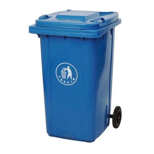 Großer Mülleimer mit Rädern für den Außenbereich, 100, 120, 240 l, mit Deckel, Räder, Terrassen, Garagen, Außenterrassen, Blau, 240 l Großer Mülleimer mit Rädern für den Außenbereich, 100, 120, 240 l, mit Deckel, Räder, Terrassen, Garagen, Außenterrassen, Blau, 240 l von BAKULI