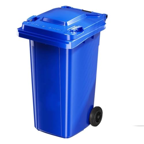 Kommerzieller Mülleimer mit großem Fassungsvermögen, für Küche, Wohnräume, Deckel für den Außenbereich, Terrasse, Straße, Blau, 240 l Kommerzieller Mülleimer mit großem Fassungsvermögen, für Küche, Wohnräume, Deckel für den Außenbereich, Terrasse, Straße, Blau, 240 l von BAKULI
