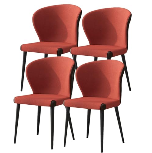 Küchen Und Esszimmermöbel 4er Set Gepolsterte Freizeitstühle Mit Beinen Aus Kohlenstoffstahl Spleißstuhloberfläche(Red) von BAKULI