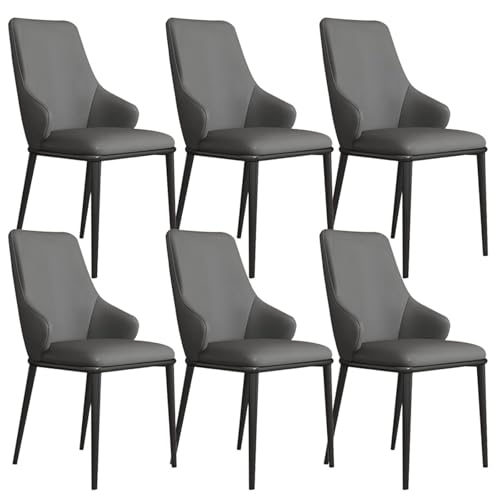 Moderne Wasserfeste Stühle Aus PU Leder 6er Set Mit Beinen Karbonstahl Geeignet for Wohnzimmer Küchentheke Moderne Wasserfeste Stühle Aus PU Leder 6er Set Mit Beinen Karbonstahl Geeignet for Wohnzimmer Küchentheke von BAKULI