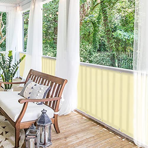 BALCONIO Balkon Sichtschutz wasserabweisend Balkonbespannung Balkonabdeckung für Balkon Terrasse aus Polyester-Zitronengelb-450 x 85 cm BALCONIO Balkon Sichtschutz wasserabweisend Balkonbespannung Balkonabdeckung für Balkon Terrasse aus Polyester-Zitronengelb-450 x 85 cm von BALCONIO